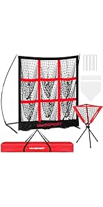 ネット　９ｍ×２ｍ Amazon.com: VAVOSPORT 9-Square Pitching Target Net Set